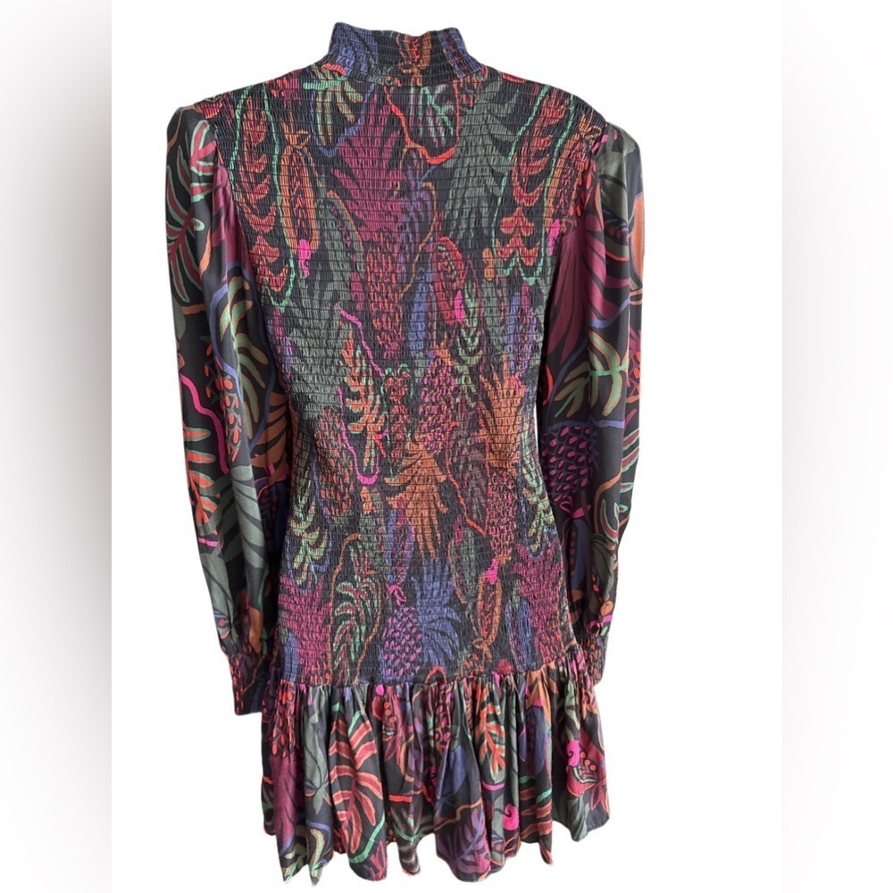FARM RIO Frutis Dream Long‎ Sleeve Minidress Size Small - Picture 4 of 16
